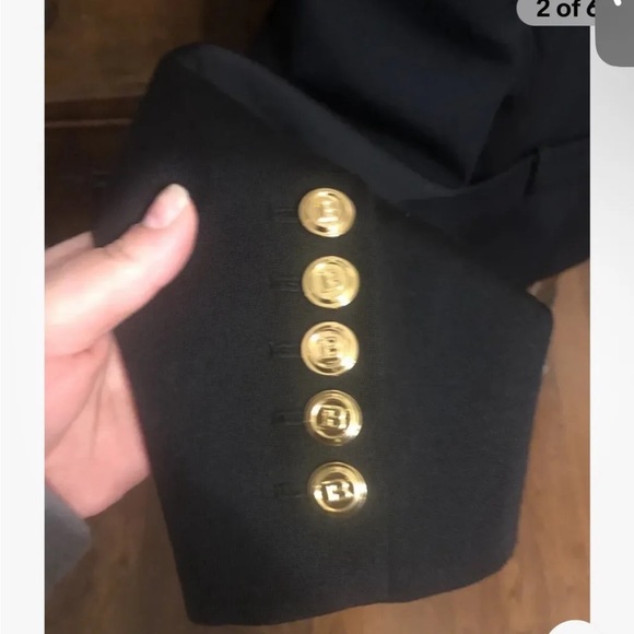 Balmain jacket with sparkly trim and gold buttons. Size 36. - Picture 2 of 4